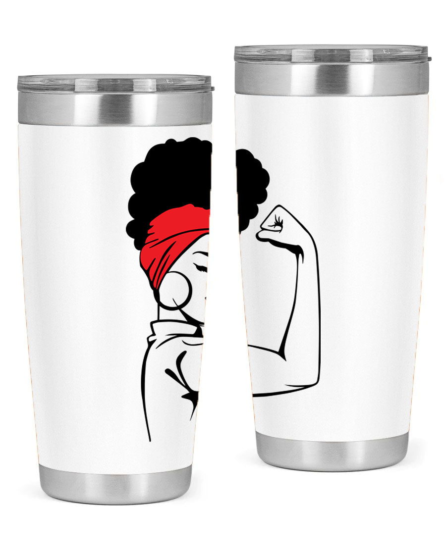 Black Women - Queen 78# tumbler in 20oz and 30oz sizes, showcasing a stylish design with double wall vacuum insulation.