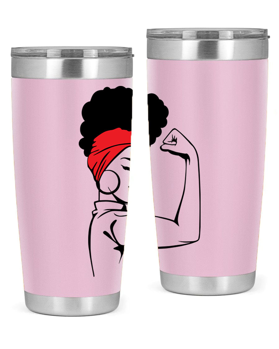 Black Women - Queen 78# tumbler in 20oz and 30oz sizes, showcasing a stylish design with double wall vacuum insulation.