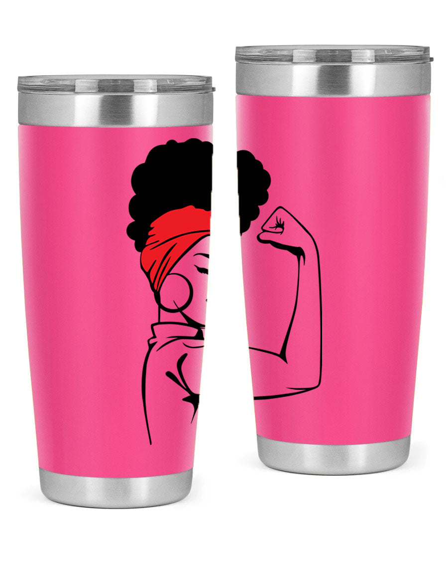 Black Women - Queen 78# tumbler in 20oz and 30oz sizes, showcasing a stylish design with double wall vacuum insulation.
