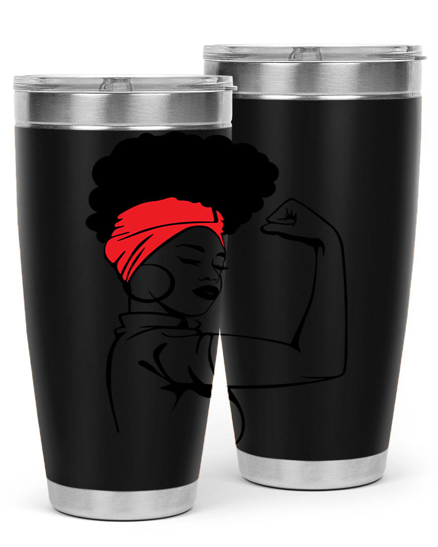 Black Women - Queen 78# tumbler in 20oz and 30oz sizes, showcasing a stylish design with double wall vacuum insulation.