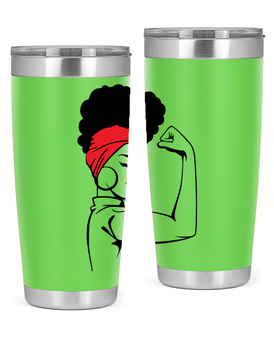 Black Women - Queen 78# tumbler in 20oz and 30oz sizes, showcasing a stylish design with double wall vacuum insulation.