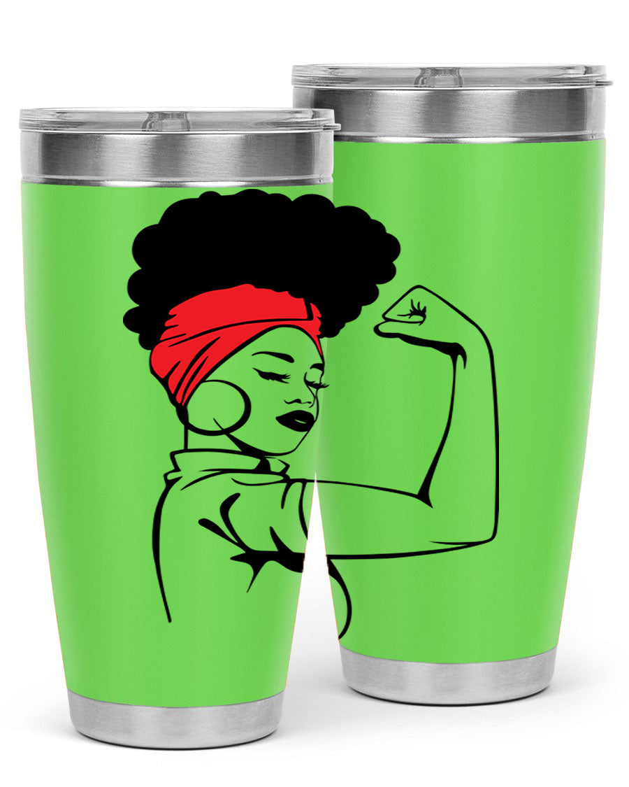 Black Women - Queen 78# tumbler in 20oz and 30oz sizes, showcasing a stylish design with double wall vacuum insulation.