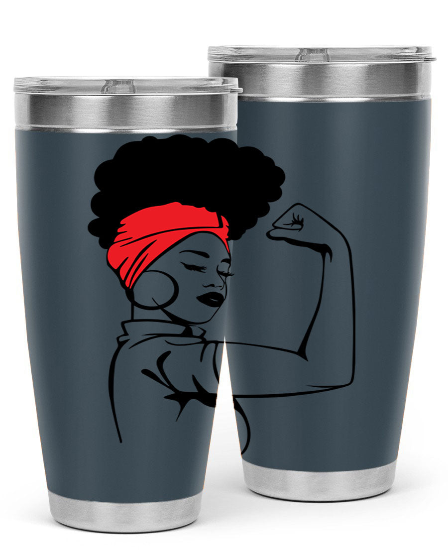 Black Women - Queen 78# tumbler in 20oz and 30oz sizes, showcasing a stylish design with double wall vacuum insulation.