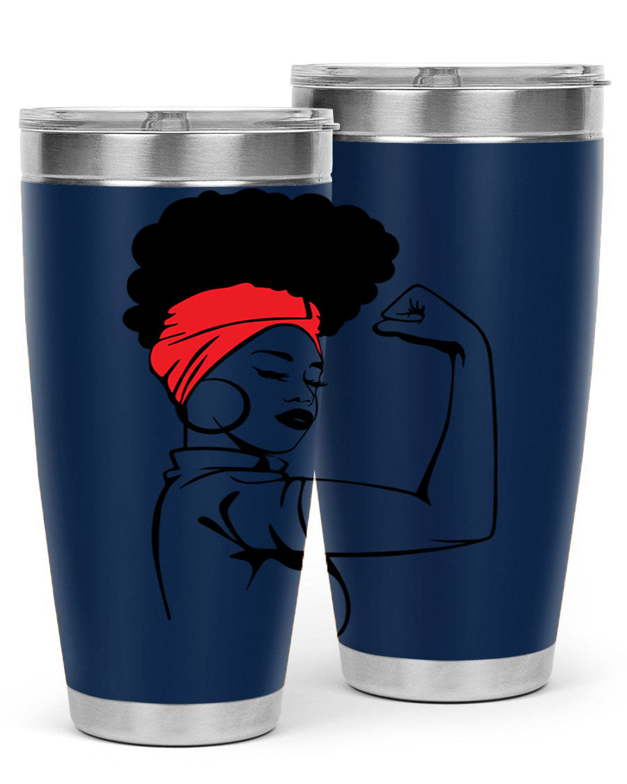 Black Women - Queen 78# tumbler in 20oz and 30oz sizes, showcasing a stylish design with double wall vacuum insulation.