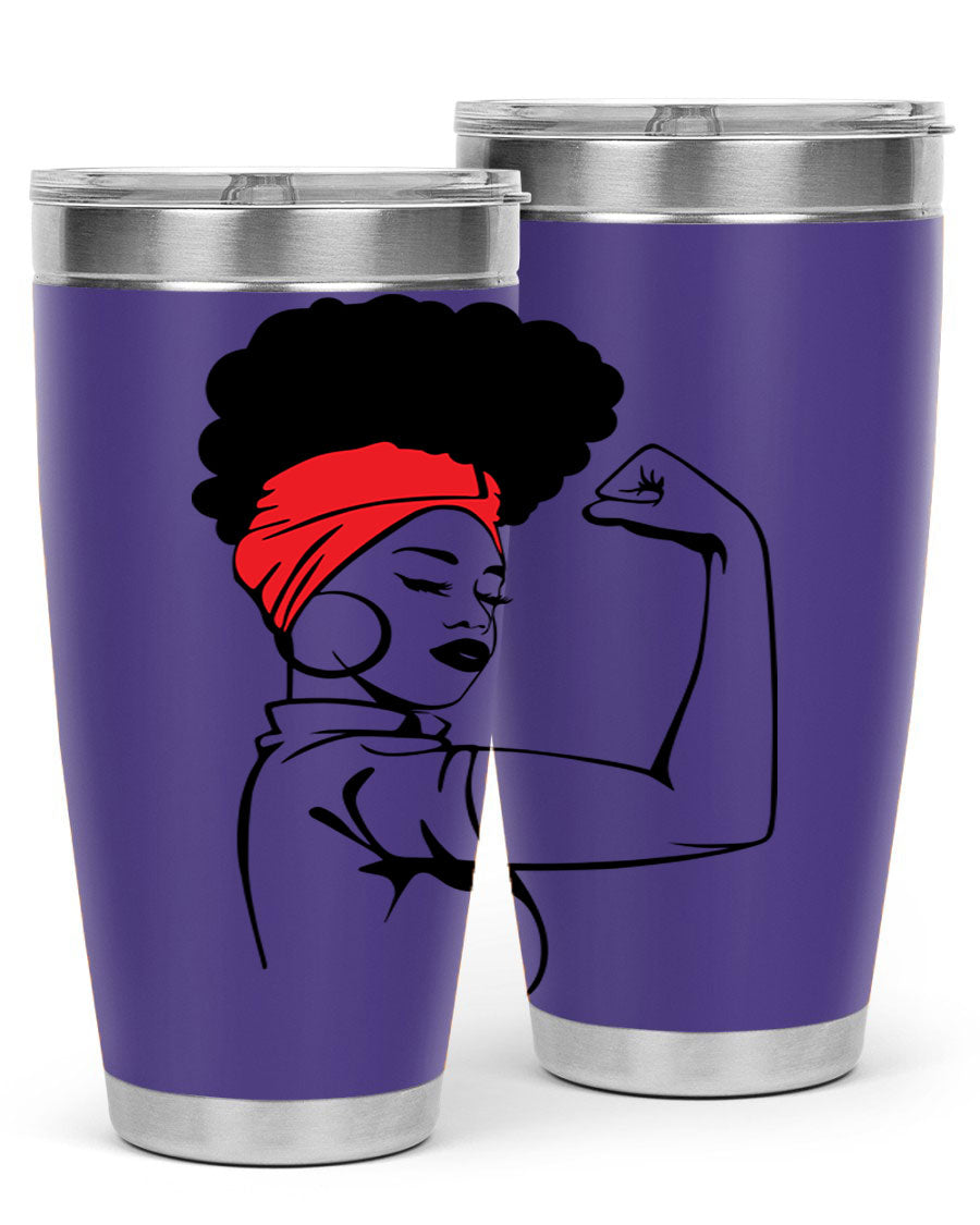 Black Women - Queen 78# tumbler in 20oz and 30oz sizes, showcasing a stylish design with double wall vacuum insulation.