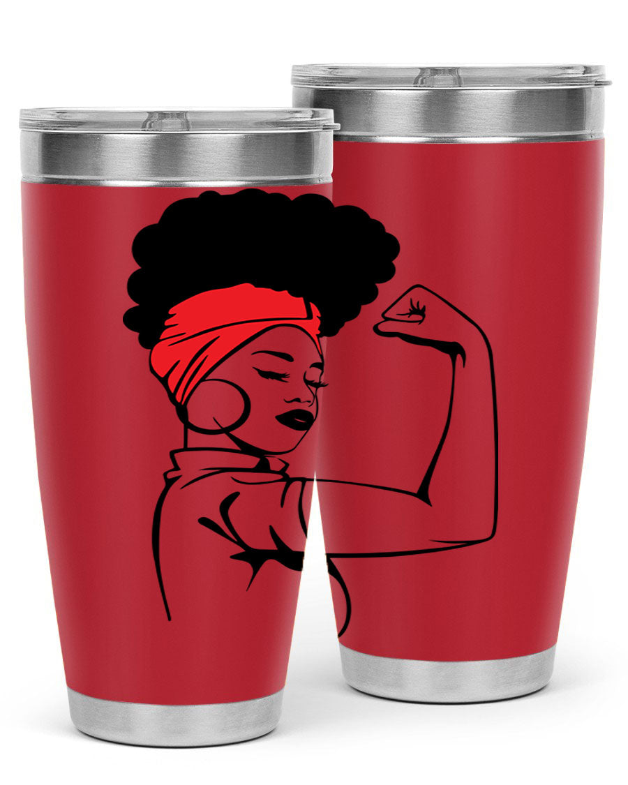 Black Women - Queen 78# tumbler in 20oz and 30oz sizes, showcasing a stylish design with double wall vacuum insulation.
