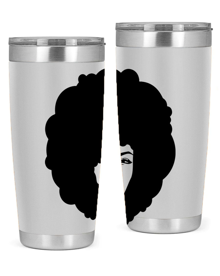Black Women - Queen 86# Tumbler in stainless steel with a stylish design, perfect for hot and cold beverages.