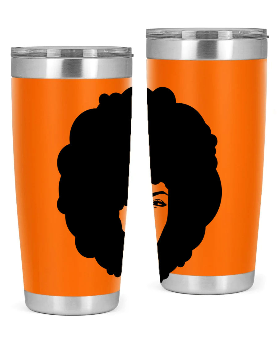 Black Women - Queen 86# Tumbler in stainless steel with a stylish design, perfect for hot and cold beverages.