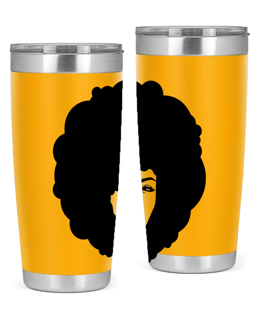 Black Women - Queen 86# Tumbler in stainless steel with a stylish design, perfect for hot and cold beverages.