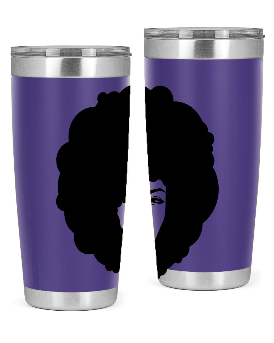 Black Women - Queen 86# Tumbler in stainless steel with a stylish design, perfect for hot and cold beverages.