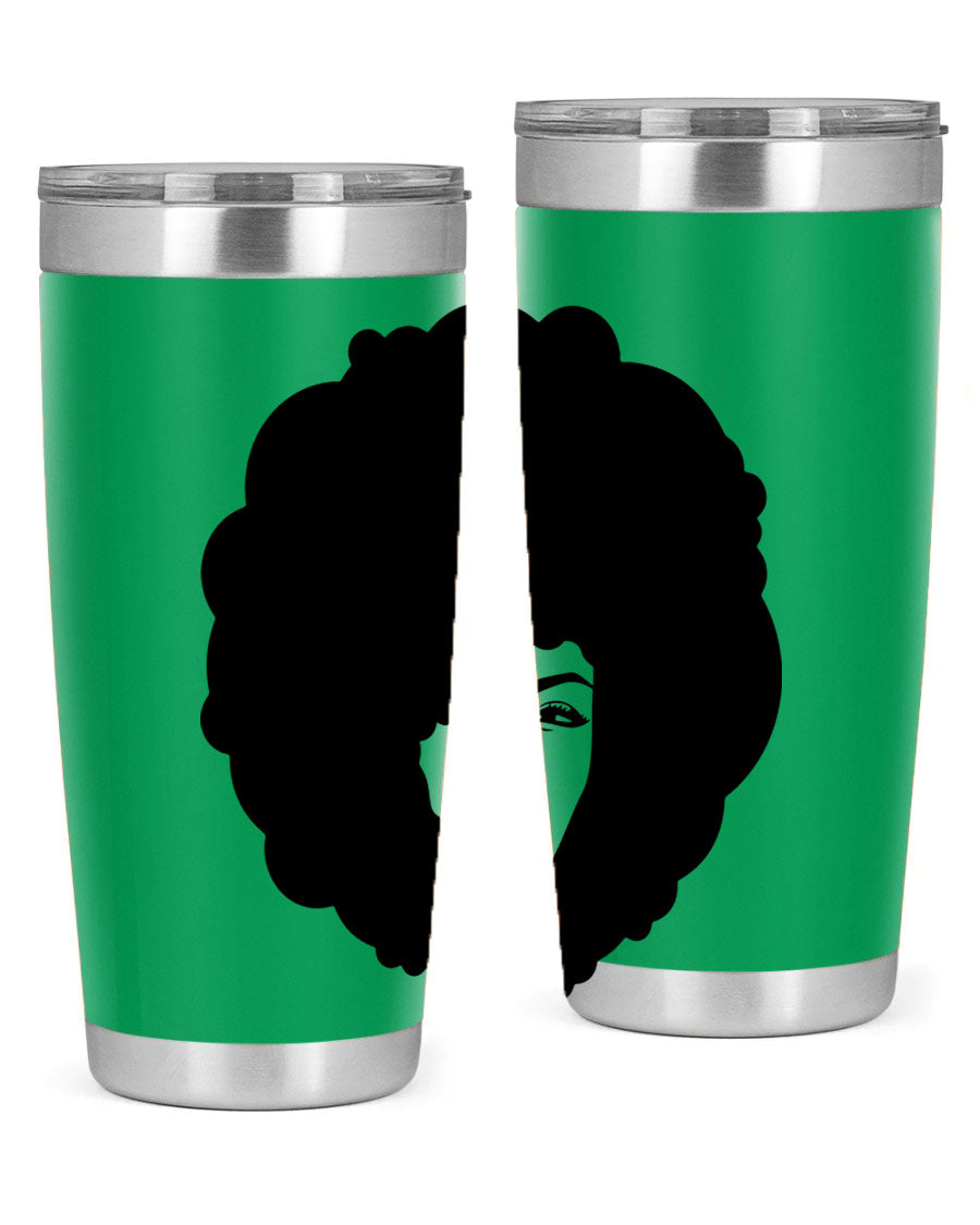 Black Women - Queen 86# Tumbler in stainless steel with a stylish design, perfect for hot and cold beverages.