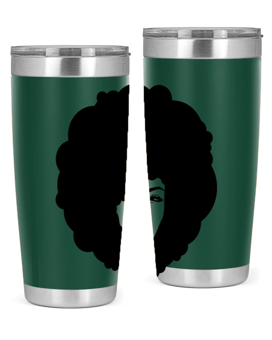 Black Women - Queen 86# Tumbler in stainless steel with a stylish design, perfect for hot and cold beverages.