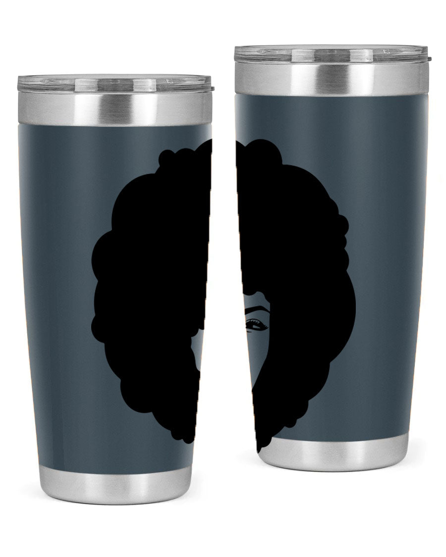 Black Women - Queen 86# Tumbler in stainless steel with a stylish design, perfect for hot and cold beverages.