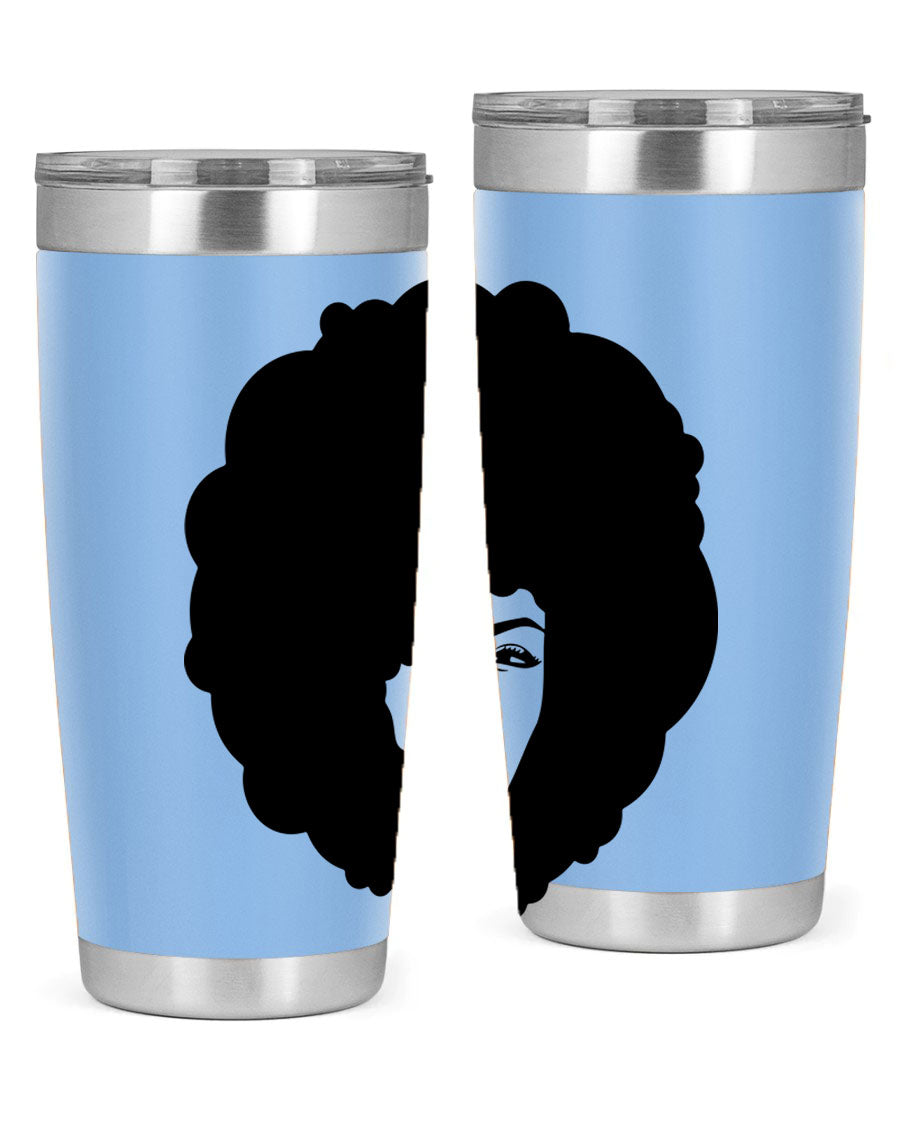 Black Women - Queen 86# Tumbler in stainless steel with a stylish design, perfect for hot and cold beverages.