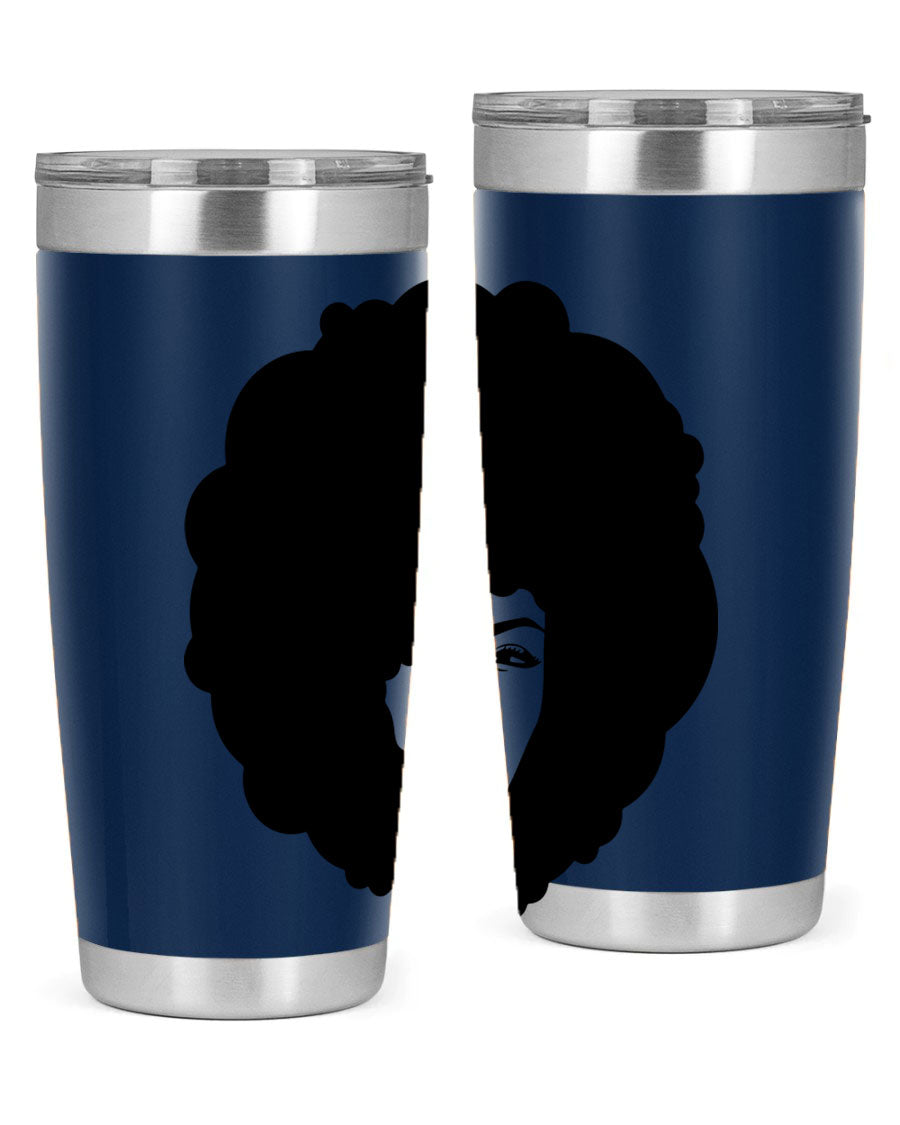 Black Women - Queen 86# Tumbler in stainless steel with a stylish design, perfect for hot and cold beverages.