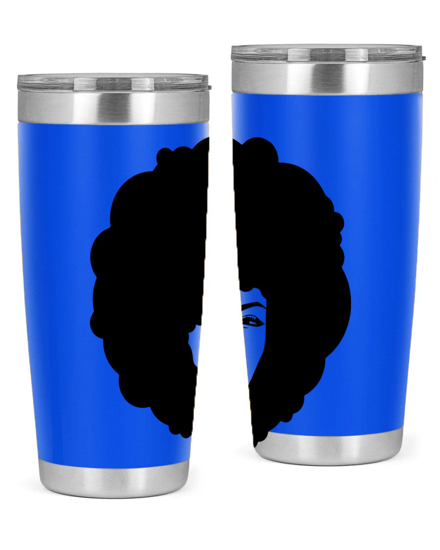 Black Women - Queen 86# Tumbler in stainless steel with a stylish design, perfect for hot and cold beverages.