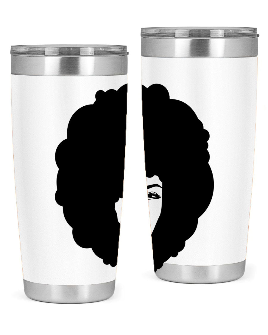 Black Women - Queen 86# Tumbler in stainless steel with a stylish design, perfect for hot and cold beverages.