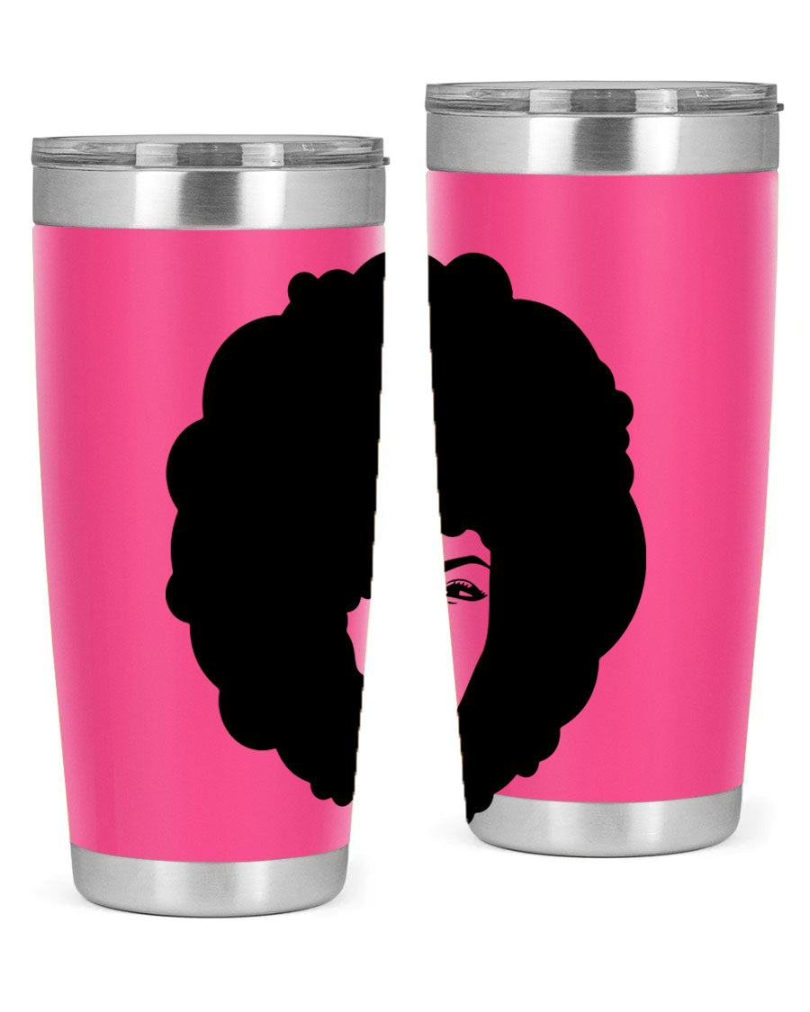 Black Women - Queen 86# Tumbler in stainless steel with a stylish design, perfect for hot and cold beverages.