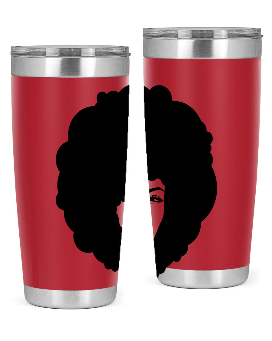 Black Women - Queen 86# Tumbler in stainless steel with a stylish design, perfect for hot and cold beverages.