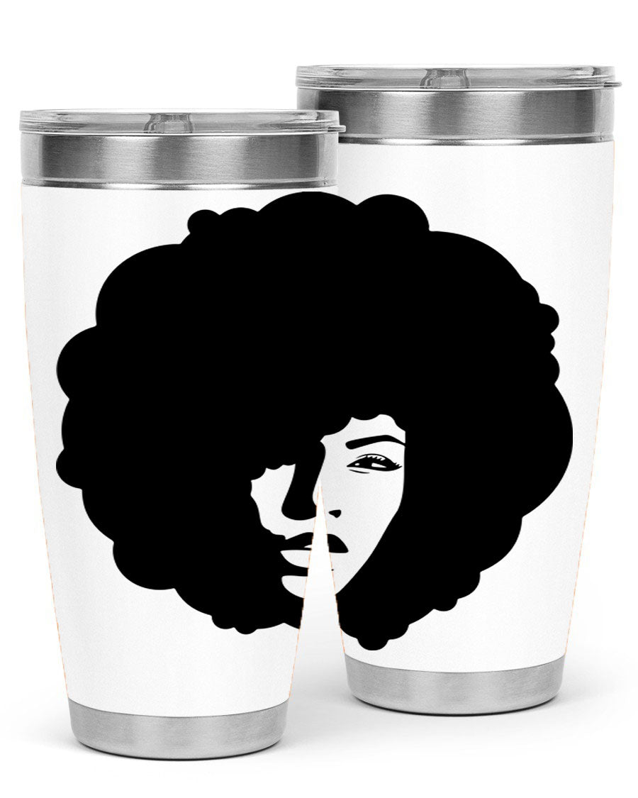 Black Women - Queen 86# Tumbler in stainless steel with a stylish design, perfect for hot and cold beverages.