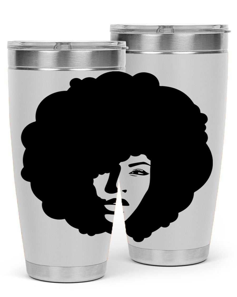 Black Women - Queen 86# Tumbler in stainless steel with a stylish design, perfect for hot and cold beverages.