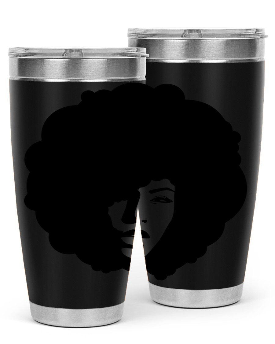 Black Women - Queen 86# Tumbler in stainless steel with a stylish design, perfect for hot and cold beverages.
