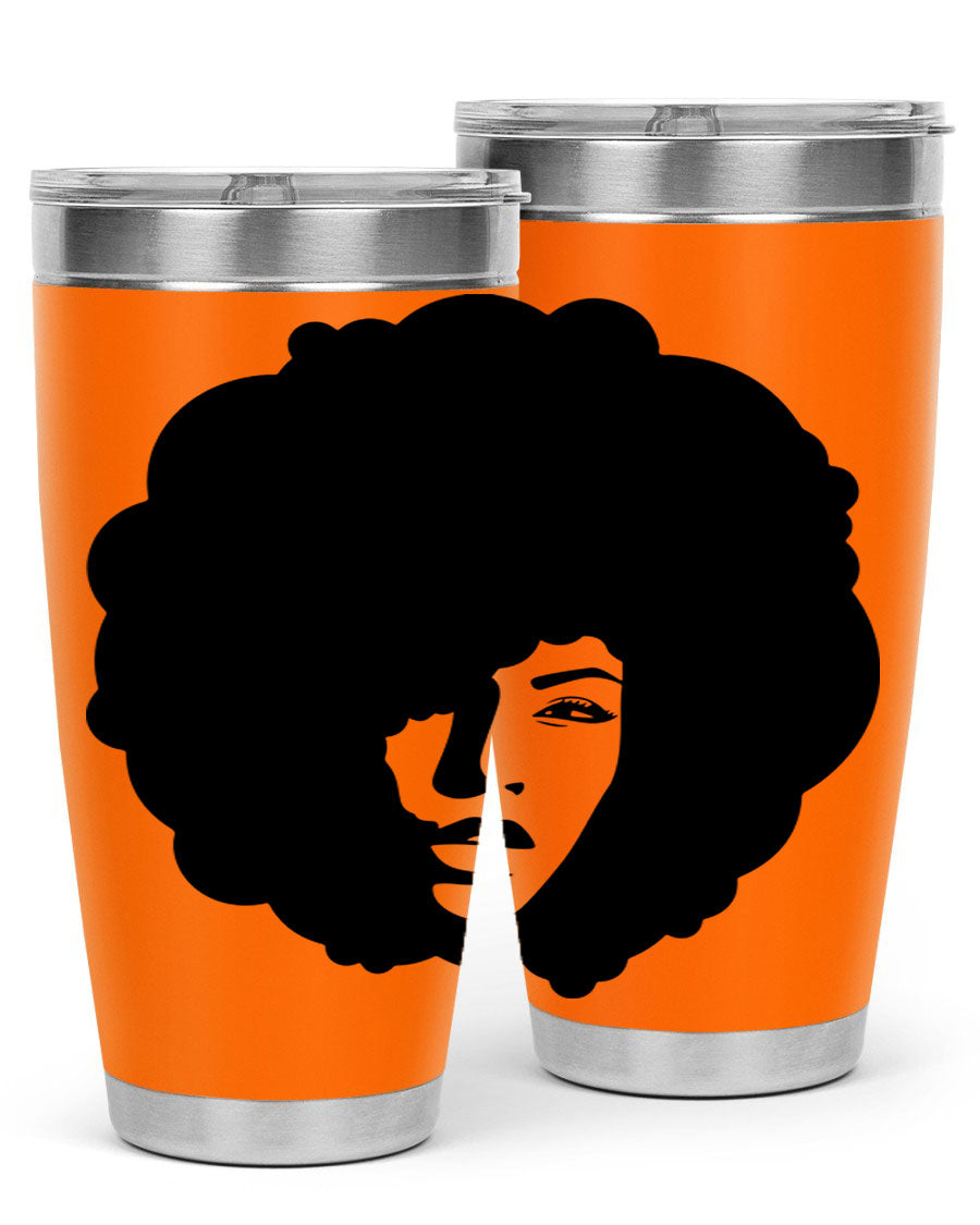 Black Women - Queen 86# Tumbler in stainless steel with a stylish design, perfect for hot and cold beverages.