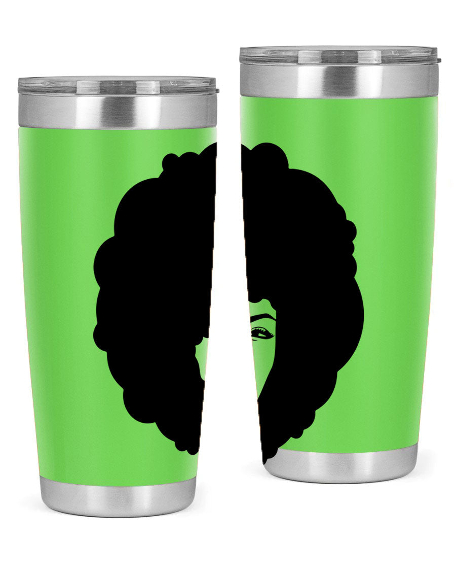 Black Women - Queen 86# Tumbler in stainless steel with a stylish design, perfect for hot and cold beverages.