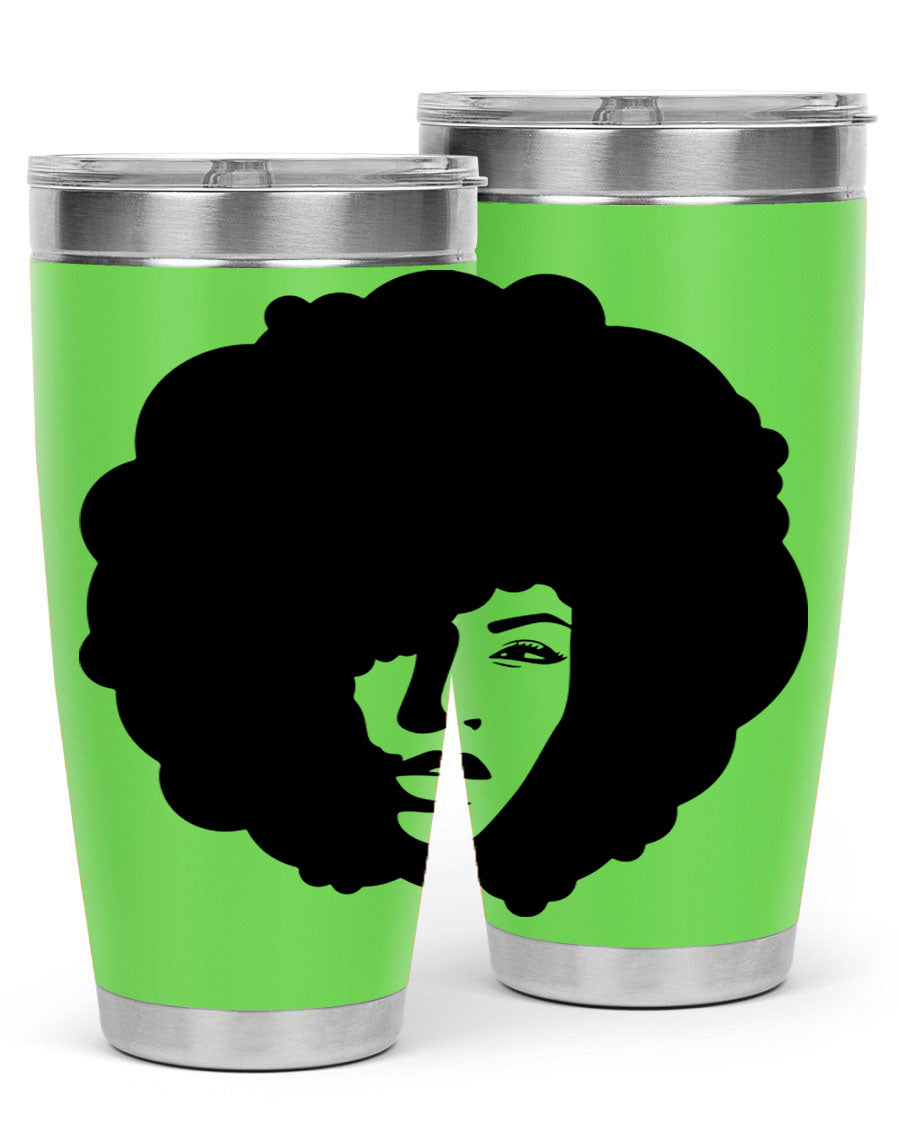 Black Women - Queen 86# Tumbler in stainless steel with a stylish design, perfect for hot and cold beverages.