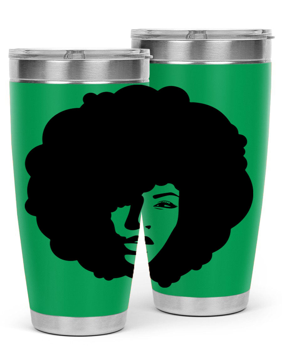 Black Women - Queen 86# Tumbler in stainless steel with a stylish design, perfect for hot and cold beverages.