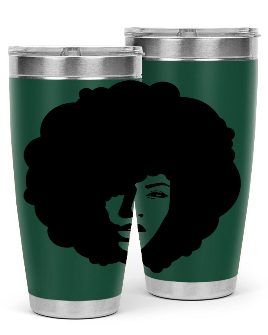 Black Women - Queen 86# Tumbler in stainless steel with a stylish design, perfect for hot and cold beverages.