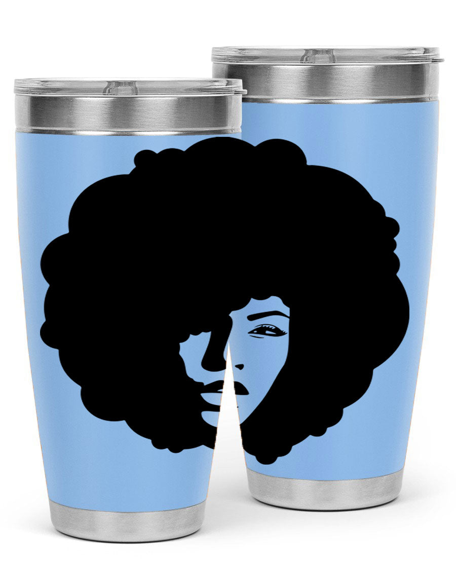 Black Women - Queen 86# Tumbler in stainless steel with a stylish design, perfect for hot and cold beverages.