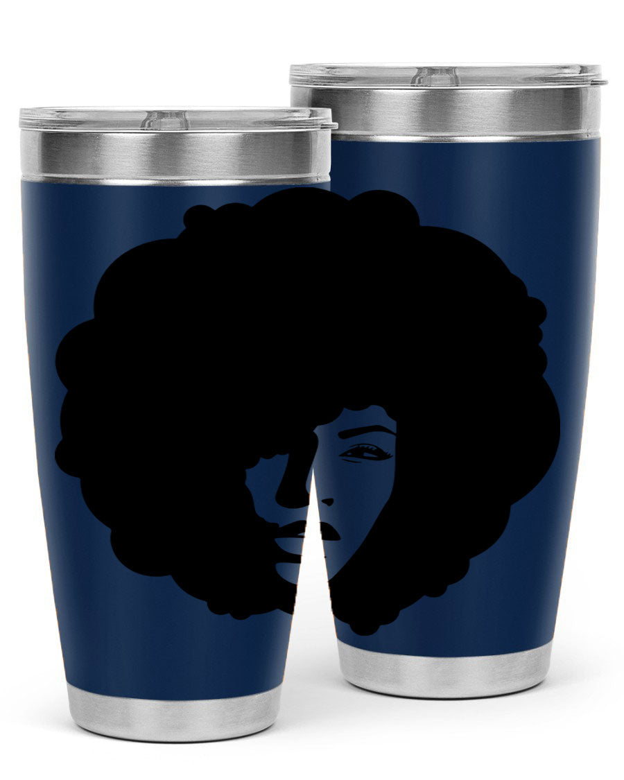 Black Women - Queen 86# Tumbler in stainless steel with a stylish design, perfect for hot and cold beverages.