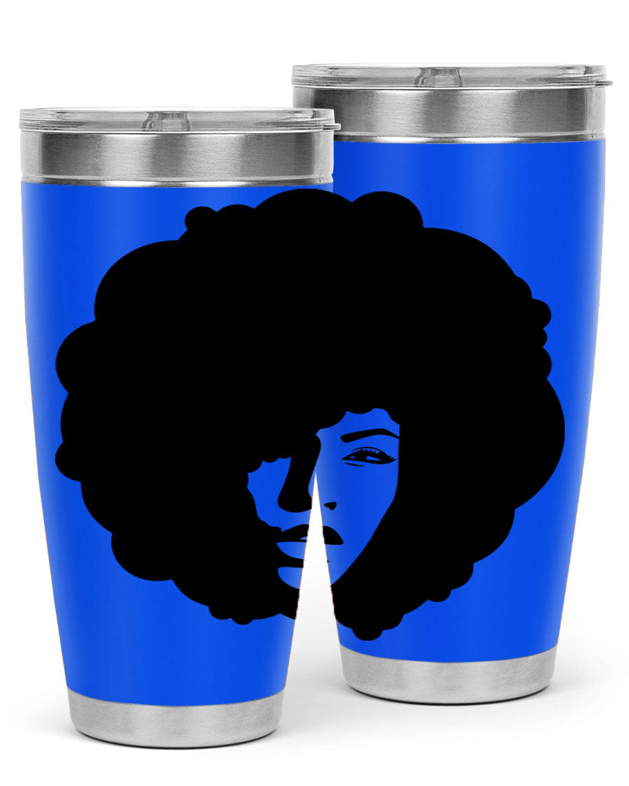Black Women - Queen 86# Tumbler in stainless steel with a stylish design, perfect for hot and cold beverages.