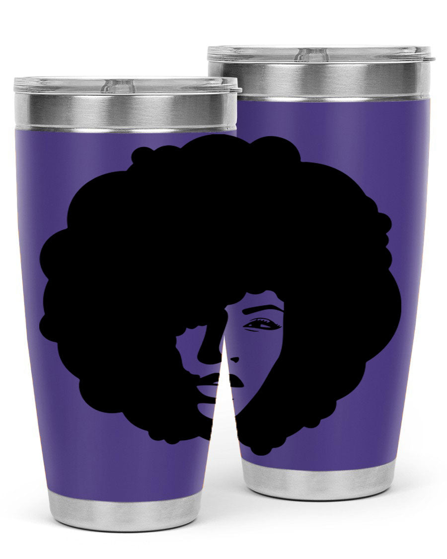 Black Women - Queen 86# Tumbler in stainless steel with a stylish design, perfect for hot and cold beverages.