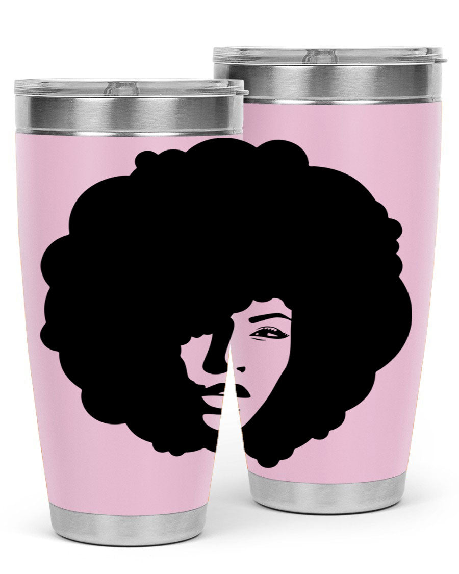 Black Women - Queen 86# Tumbler in stainless steel with a stylish design, perfect for hot and cold beverages.
