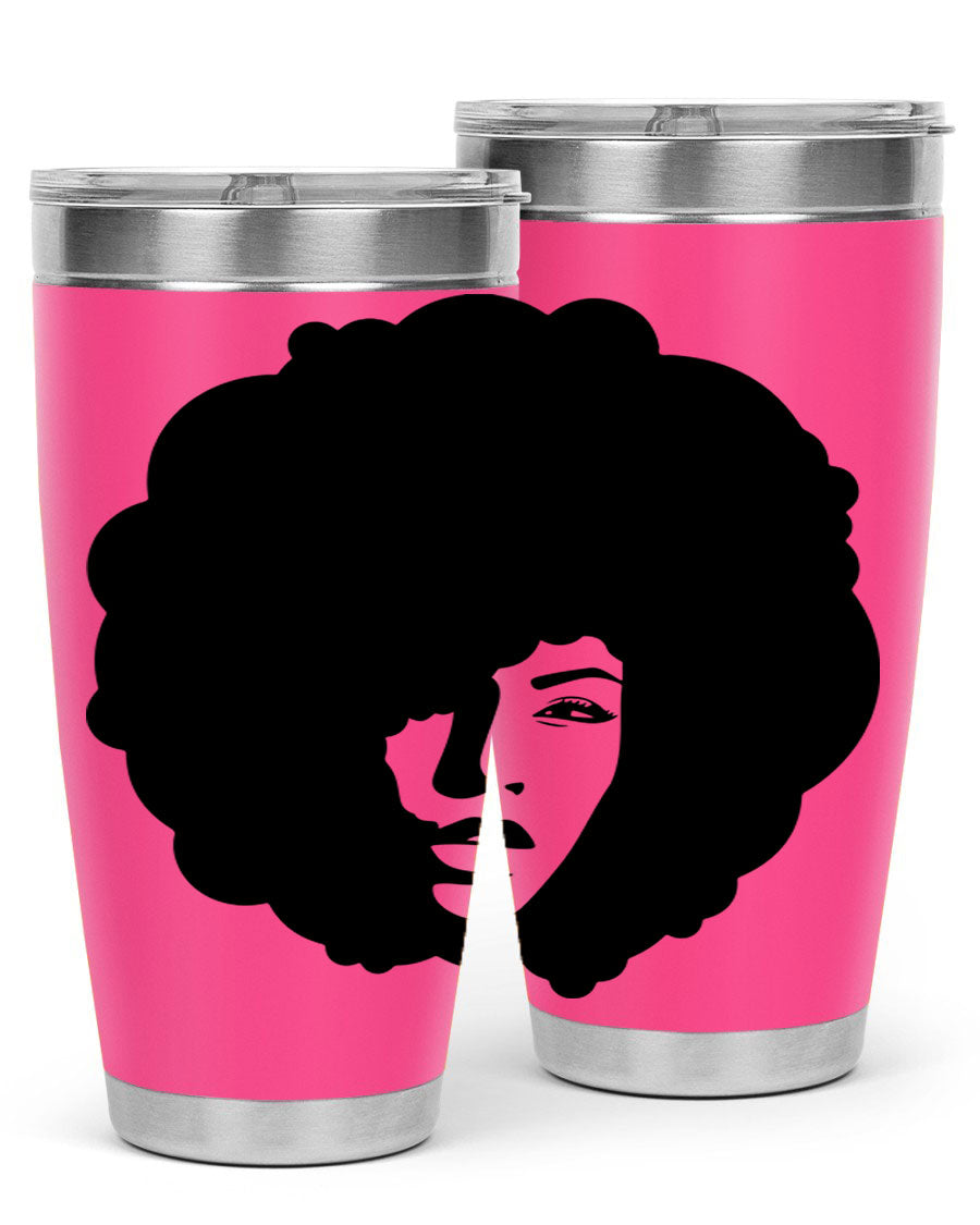 Black Women - Queen 86# Tumbler in stainless steel with a stylish design, perfect for hot and cold beverages.