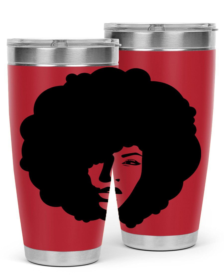 Black Women - Queen 86# Tumbler in stainless steel with a stylish design, perfect for hot and cold beverages.