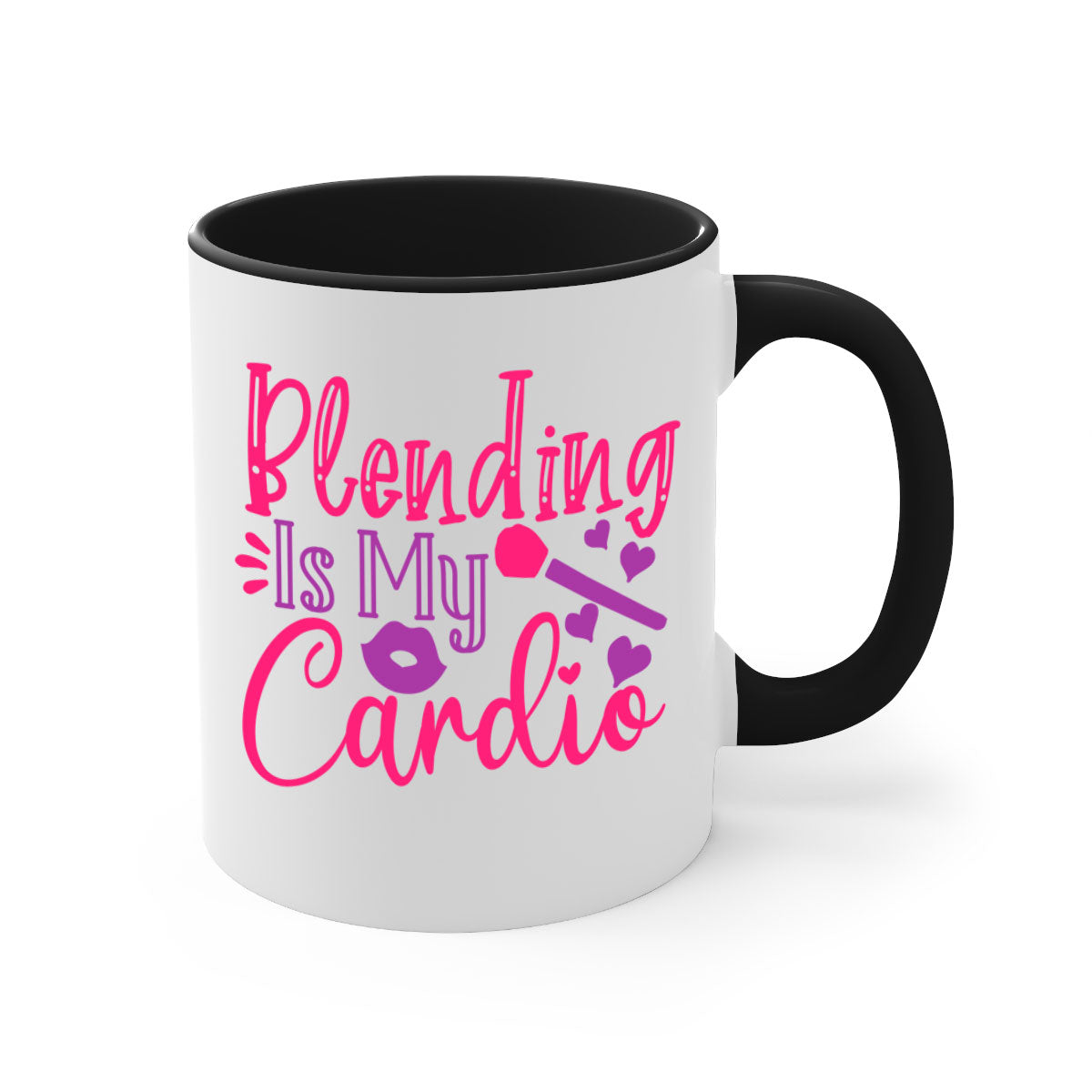 Blending Is My Cardio Style 247# Mug featuring a two-tone design with a colored handle and glossy finish, available in multiple colors.