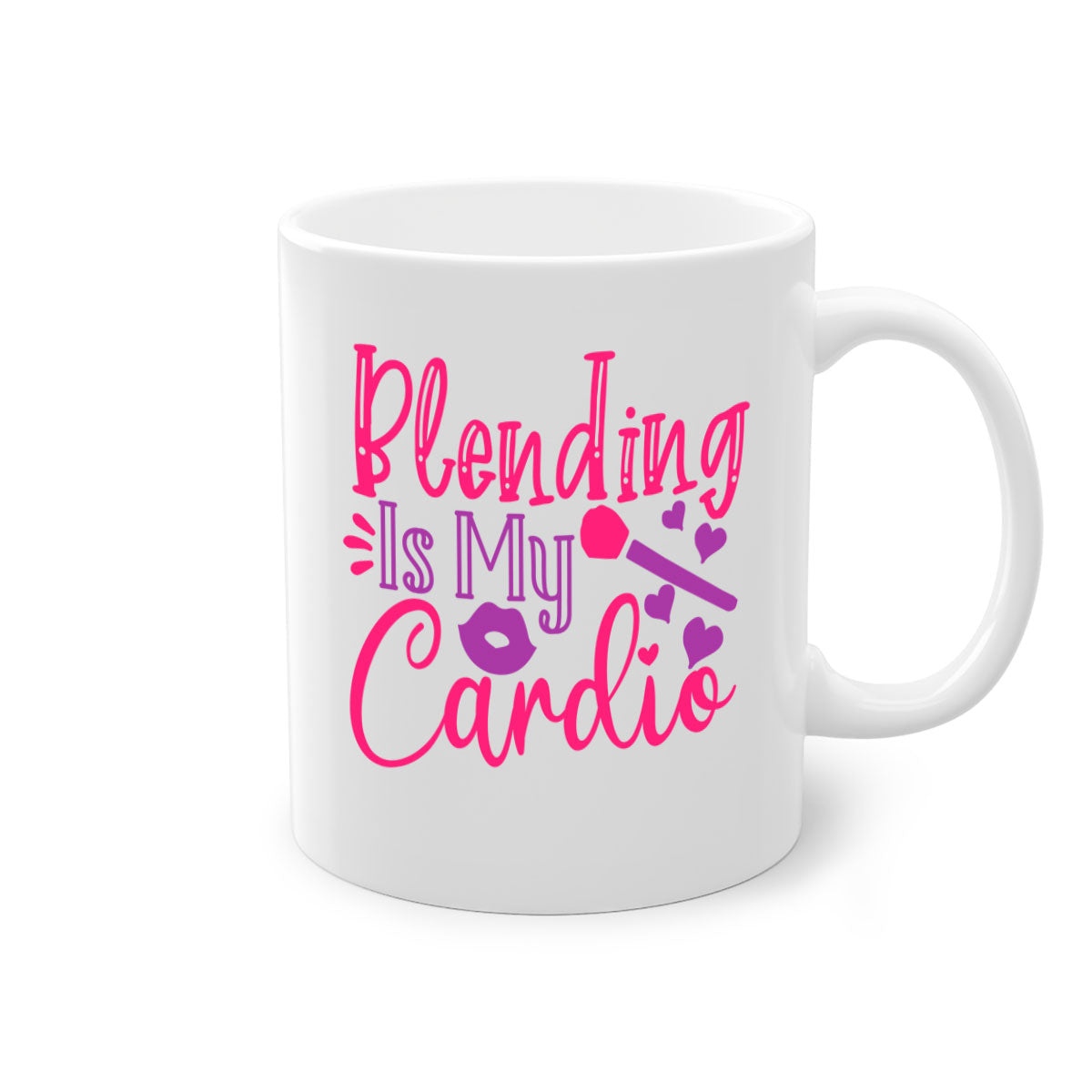 Blending Is My Cardio Style 247# Mug featuring a two-tone design with a colored handle and glossy finish, available in multiple colors.