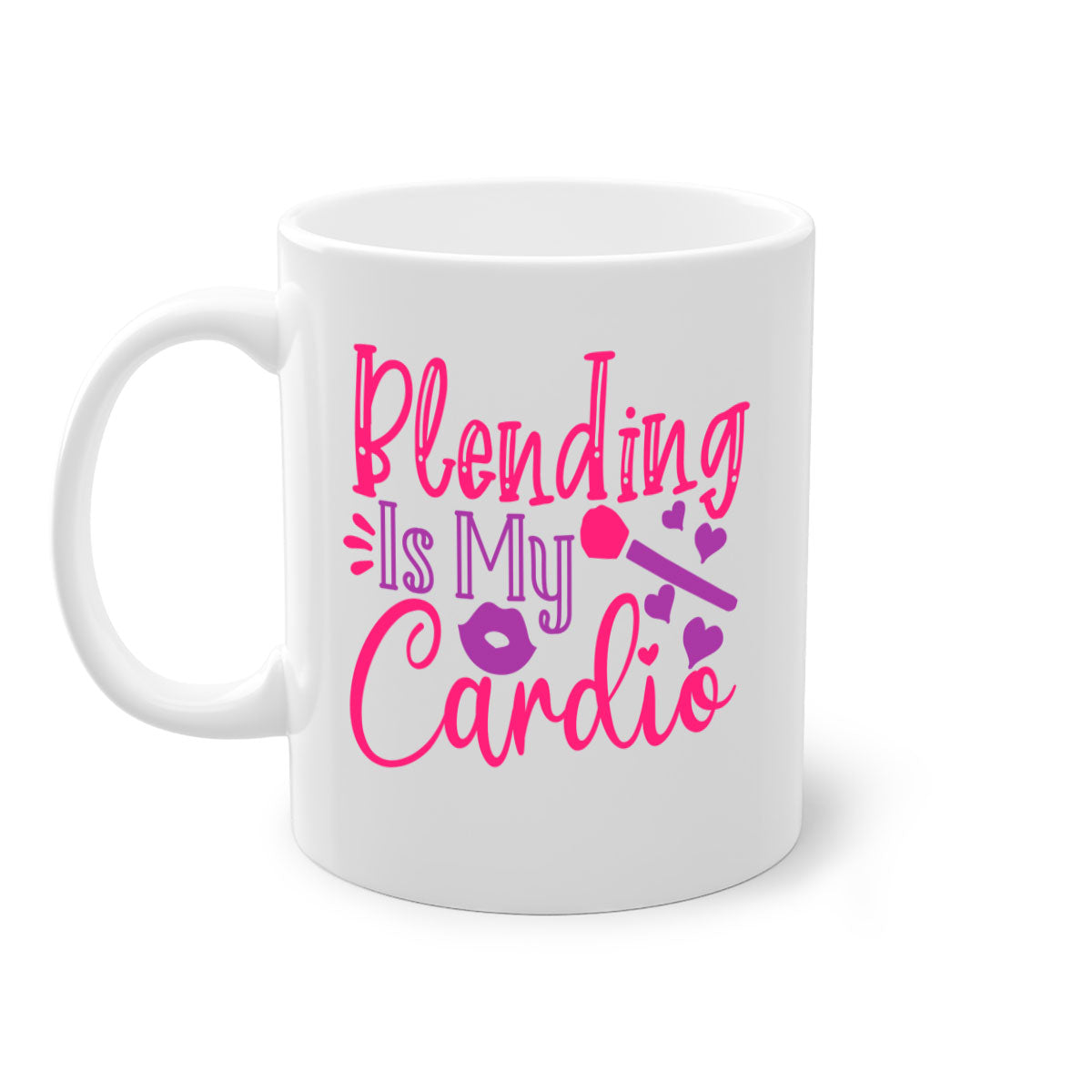 Blending Is My Cardio Style 247# Mug featuring a two-tone design with a colored handle and glossy finish, available in multiple colors.