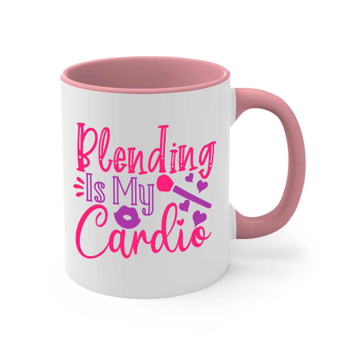Blending Is My Cardio Style 247# Mug featuring a two-tone design with a colored handle and glossy finish, available in multiple colors.