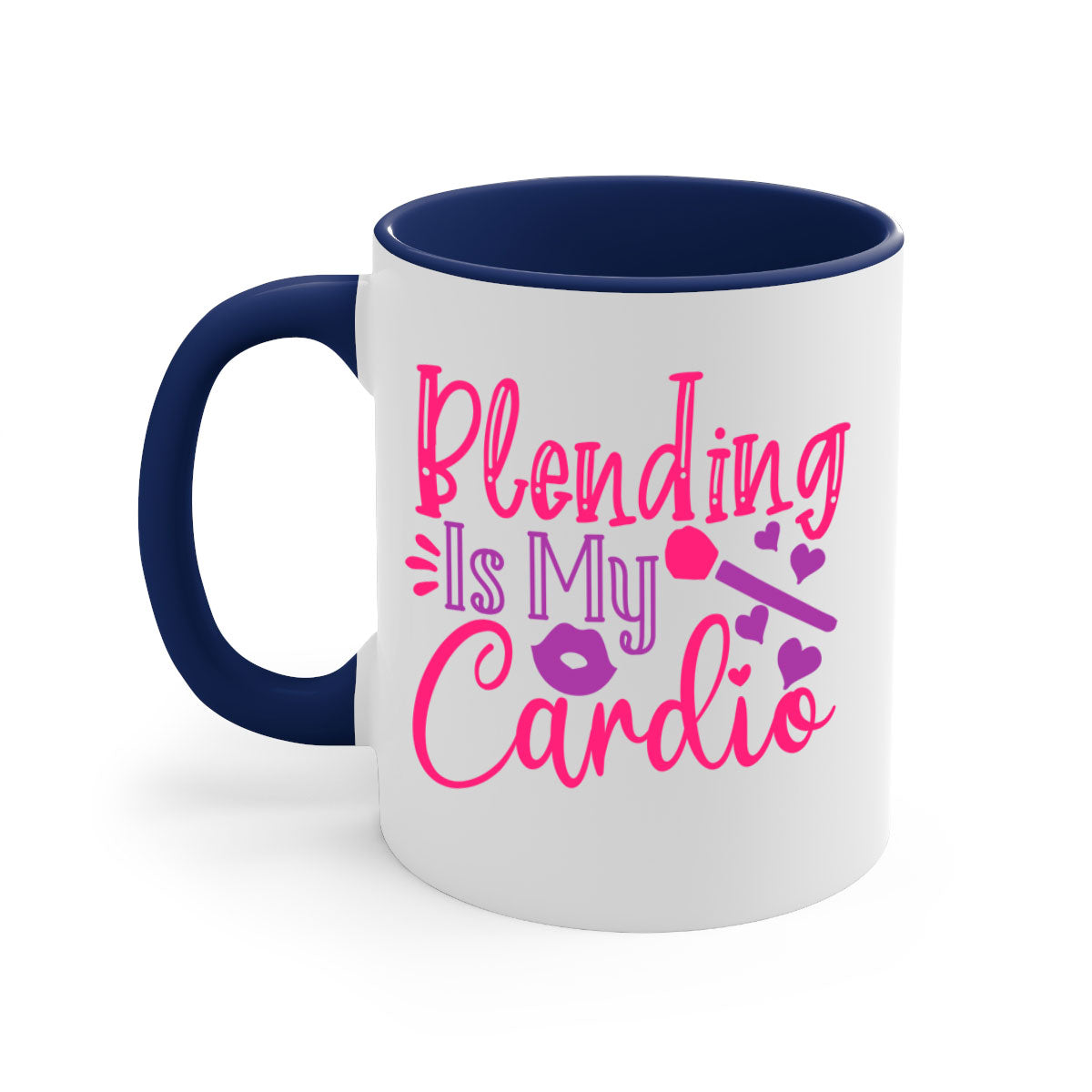 Blending Is My Cardio Style 247# Mug featuring a two-tone design with a colored handle and glossy finish, available in multiple colors.