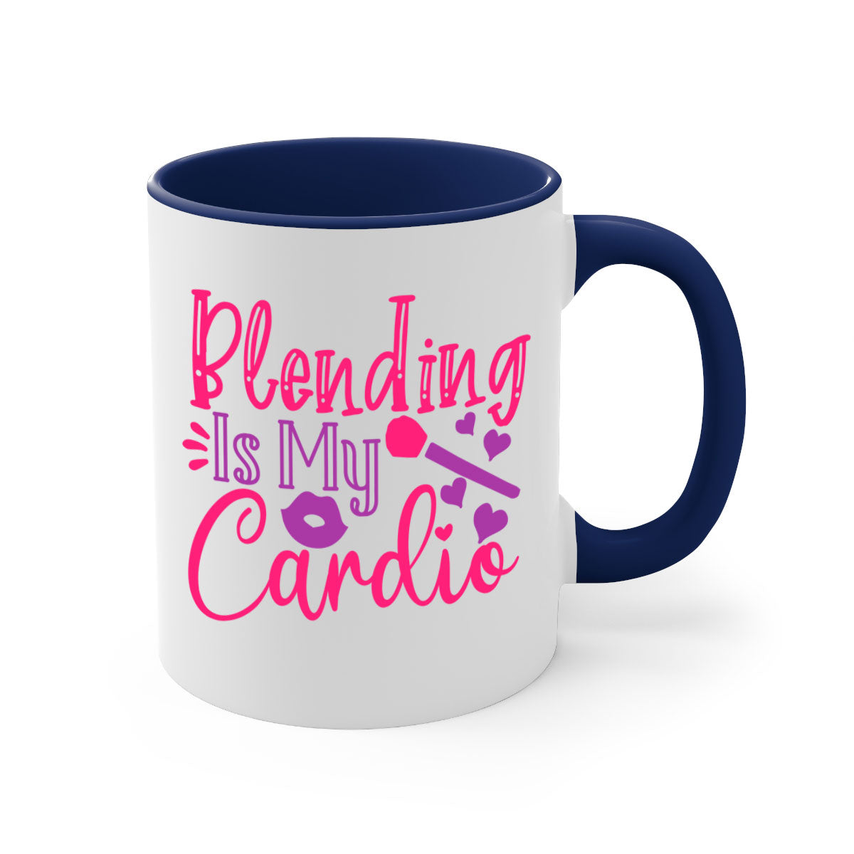 Blending Is My Cardio Style 247# Mug featuring a two-tone design with a colored handle and glossy finish, available in multiple colors.