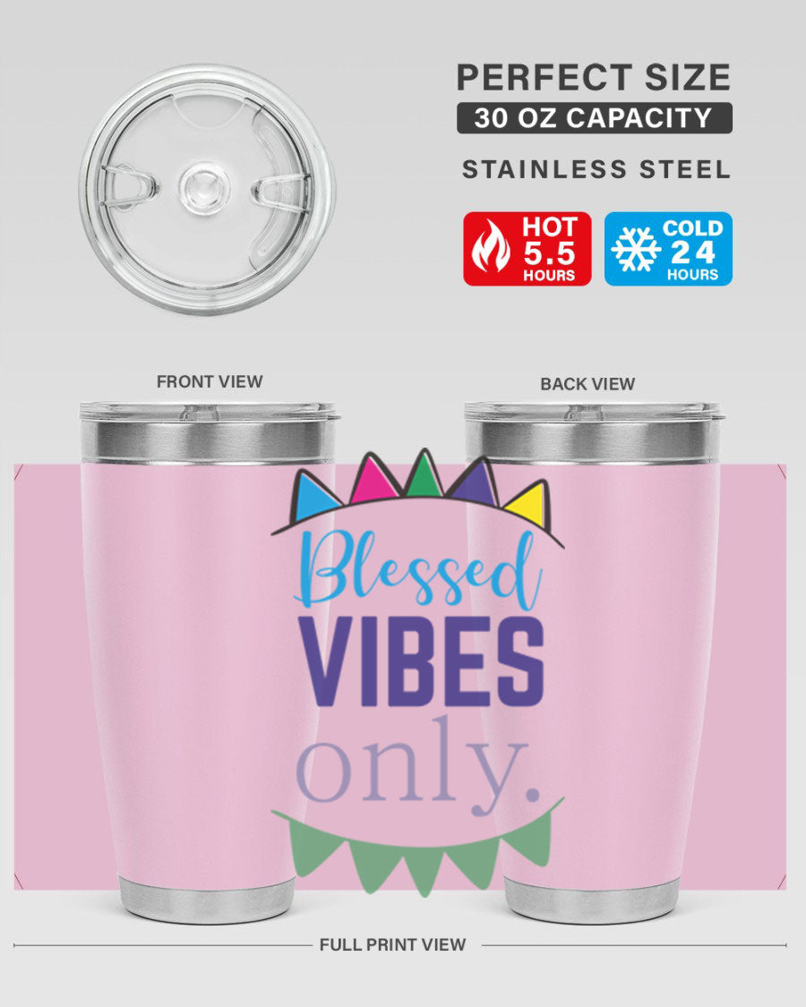 A stylish black cotton tank top featuring the phrase 'blessd vibes only' in bold letters, perfect for casual wear.