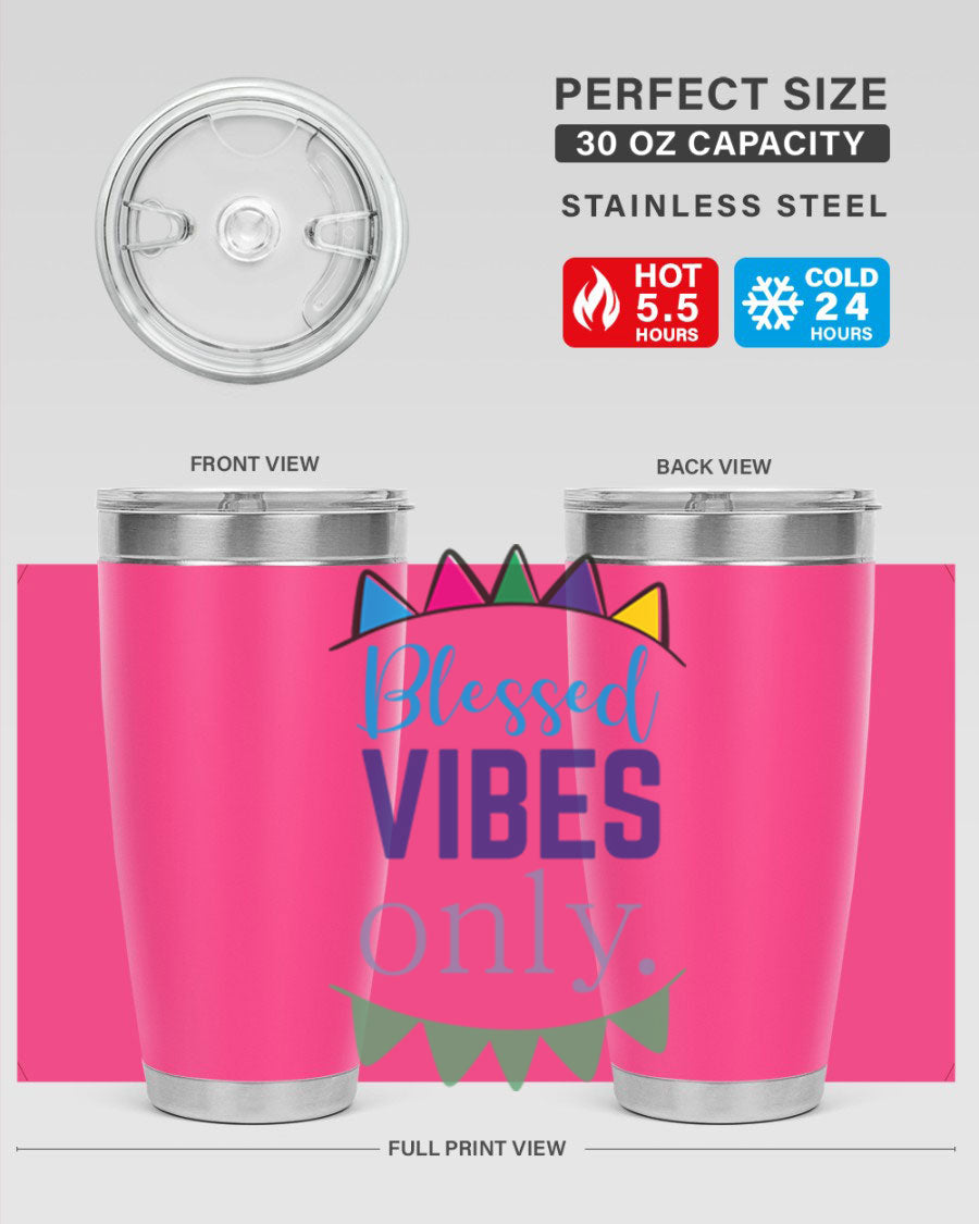 A stylish black cotton tank top featuring the phrase 'blessd vibes only' in bold letters, perfect for casual wear.