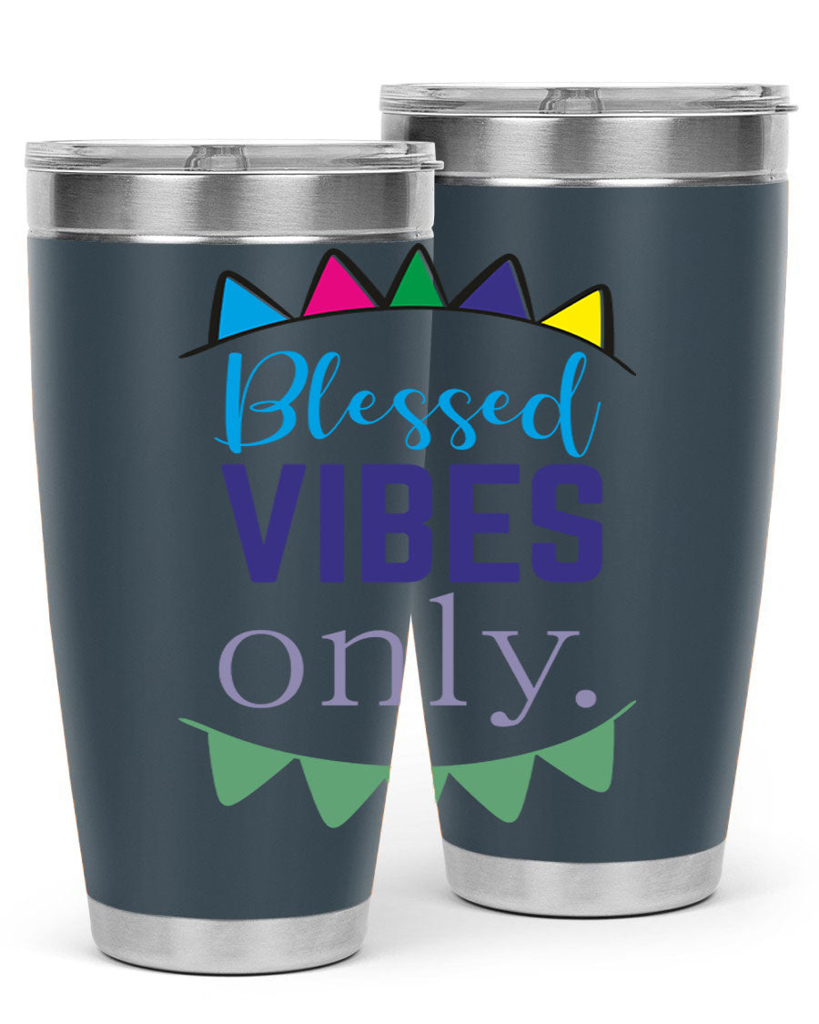 A stylish black cotton tank top featuring the phrase 'blessd vibes only' in bold letters, perfect for casual wear.