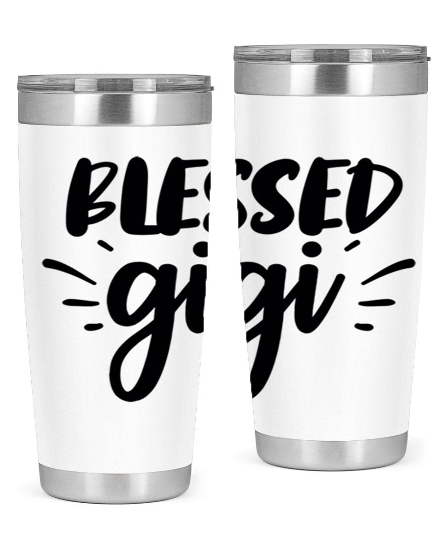 Blessed Gigi 64# Tumbler featuring a stylish design, double wall vacuum stainless steel, and a press-in drink-thru lid.