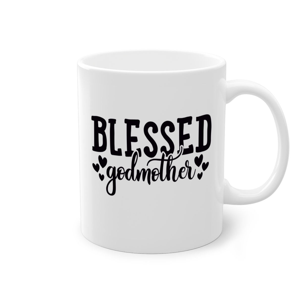 A stylish two-tone Blessed Godmother Mug with a glossy finish, featuring a colored handle and interior, available in multiple colors.