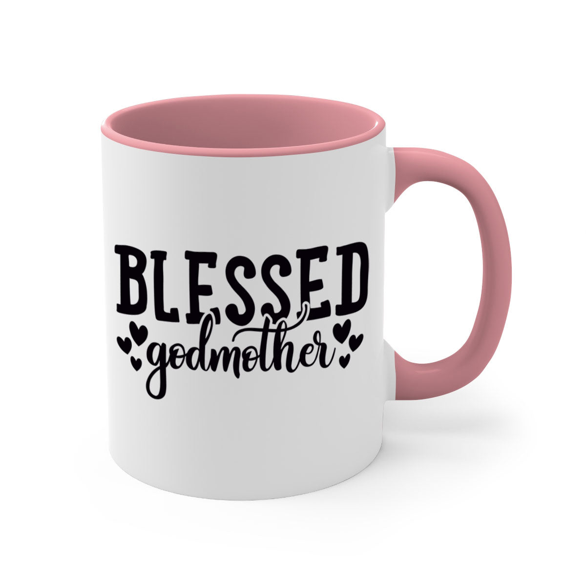 A stylish two-tone Blessed Godmother Mug with a glossy finish, featuring a colored handle and interior, available in multiple colors.